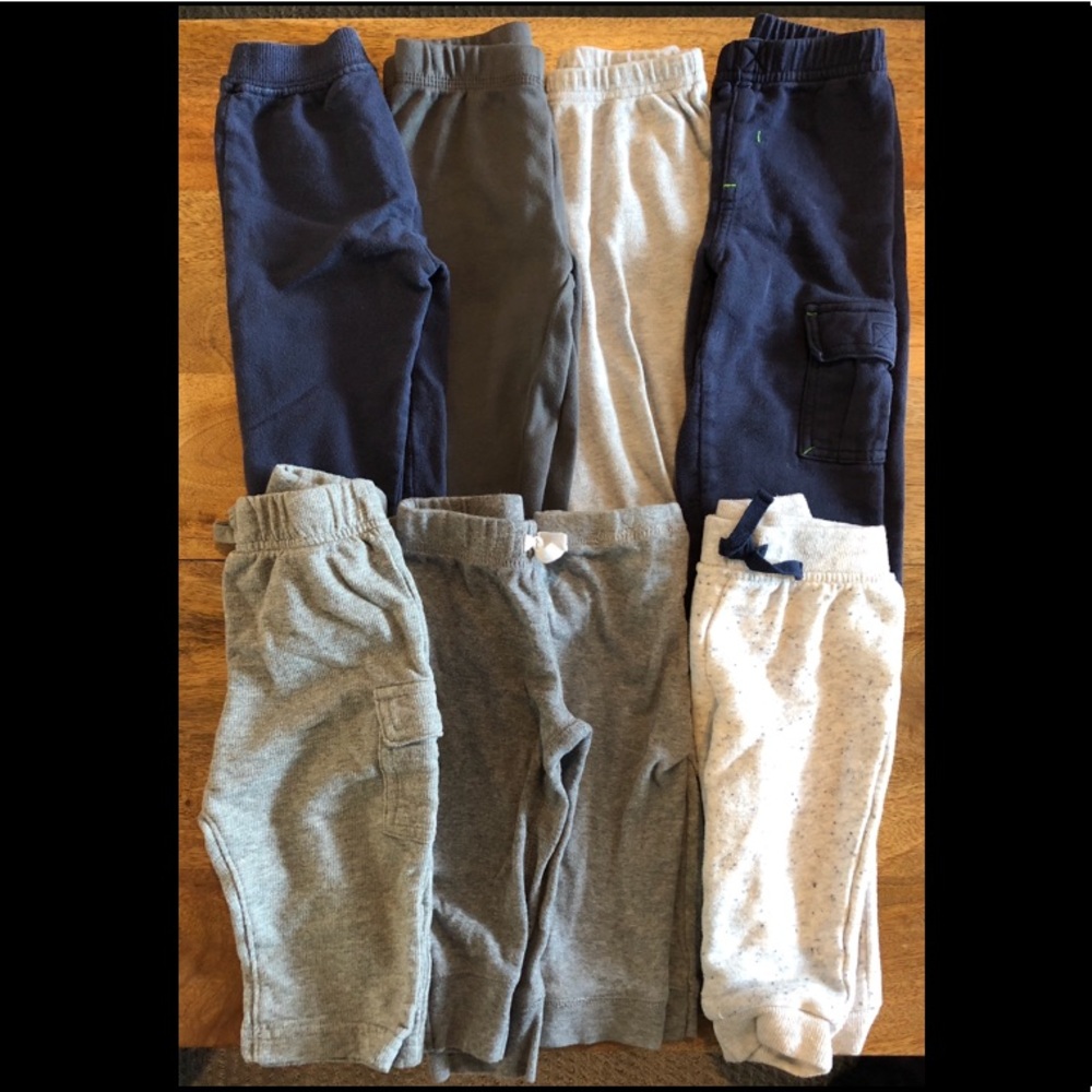 8 x pair lot of 12M long bottoms. Assorted brands